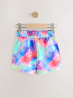 Rainbow Heart Printed Beach Shorts (3-16yrs)