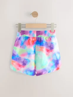 Rainbow Heart Printed Beach Shorts (3-16yrs)