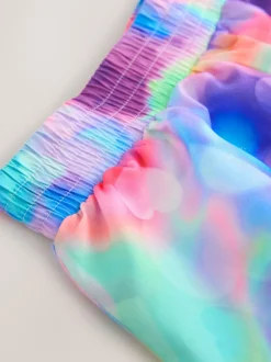 Rainbow Heart Printed Beach Shorts (3-16yrs)