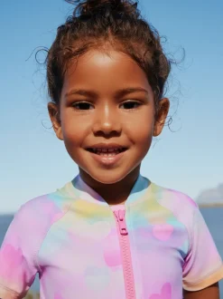 Rainbow Ombre Hearts Sunsafe Swimsuit (3mths-10yrs)