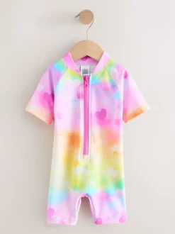 Rainbow Ombre Hearts Sunsafe Swimsuit (3mths-10yrs)