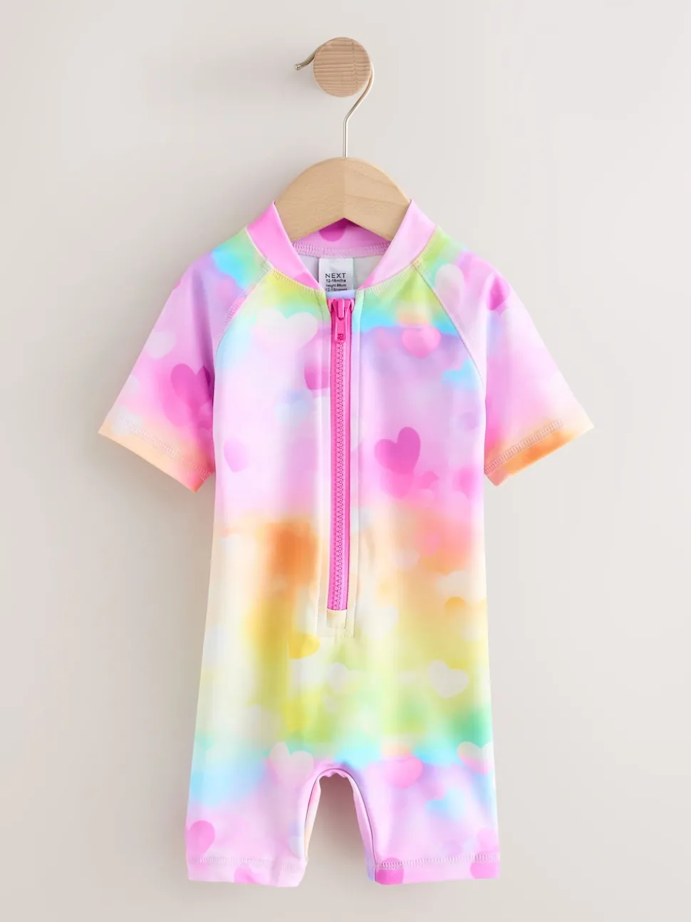 Rainbow Ombre Hearts Sunsafe Swimsuit (3mths-10yrs)