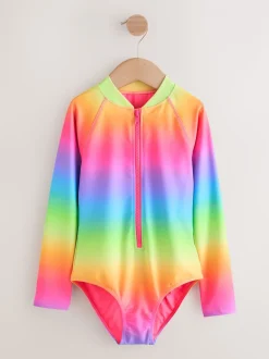 Rainbow Ombre Long Sleeve Sunsafe Swimsuit (3mths-16yrs)