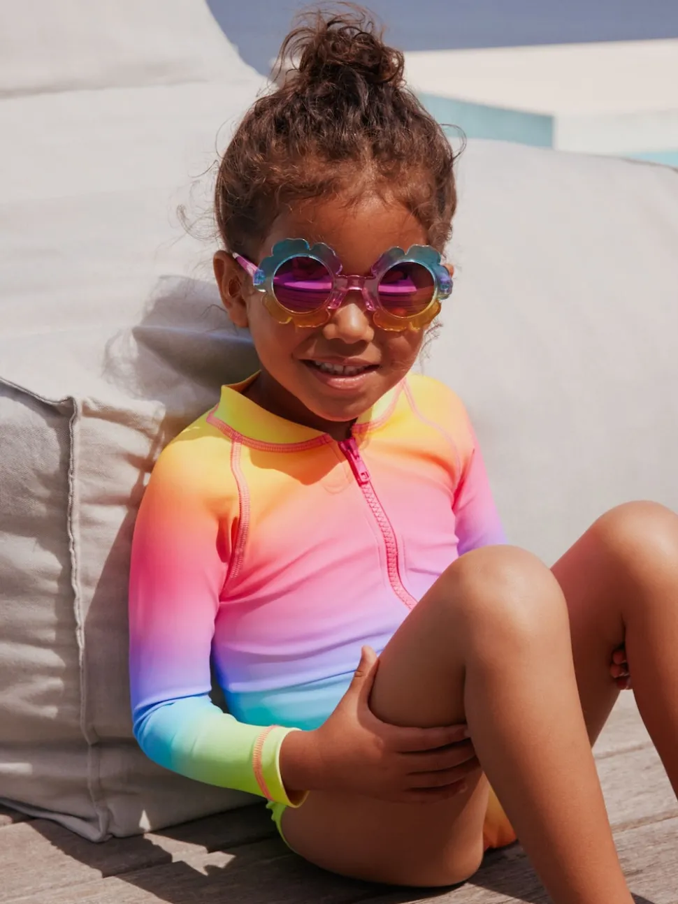 Rainbow Ombre Long Sleeve Sunsafe Swimsuit (3mths-16yrs)