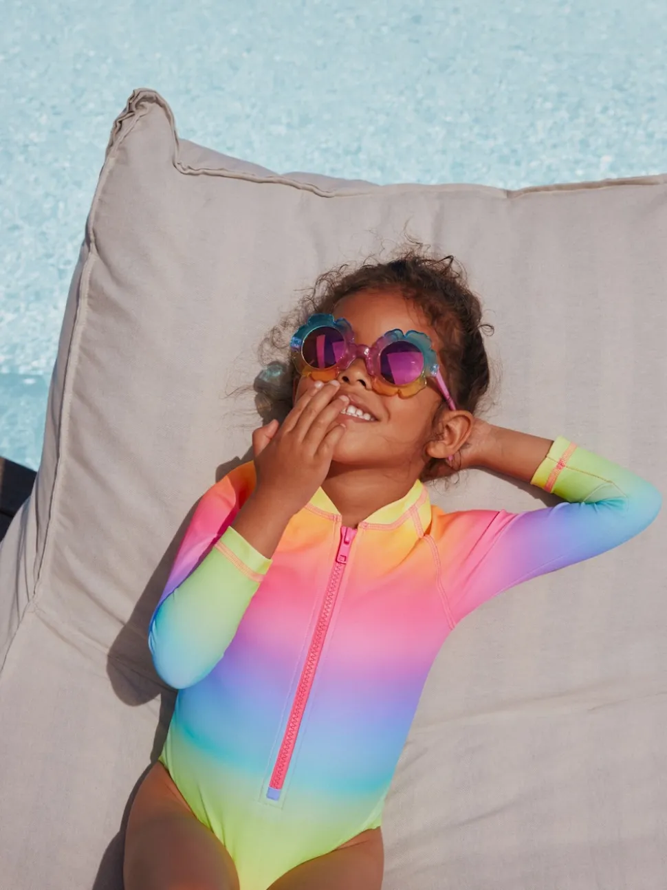 Rainbow Ombre Long Sleeve Sunsafe Swimsuit (3mths-16yrs)
