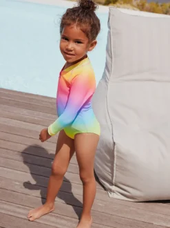 Rainbow Ombre Long Sleeve Sunsafe Swimsuit (3mths-16yrs)