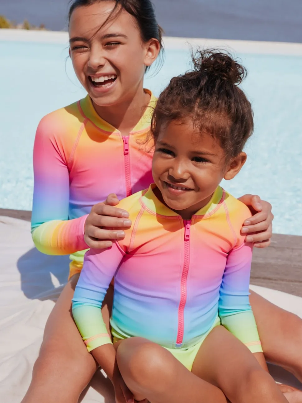 Rainbow Ombre Long Sleeve Sunsafe Swimsuit (3mths-16yrs)