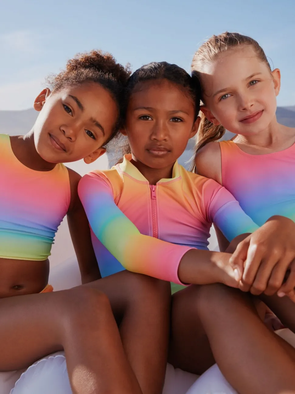 Rainbow Ombre Scoop Neck Swimsuit (3-16yrs)