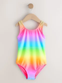 Rainbow Ombre Scoop Neck Swimsuit (3-16yrs)