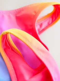 Rainbow Ombre Scoop Neck Swimsuit (3-16yrs)