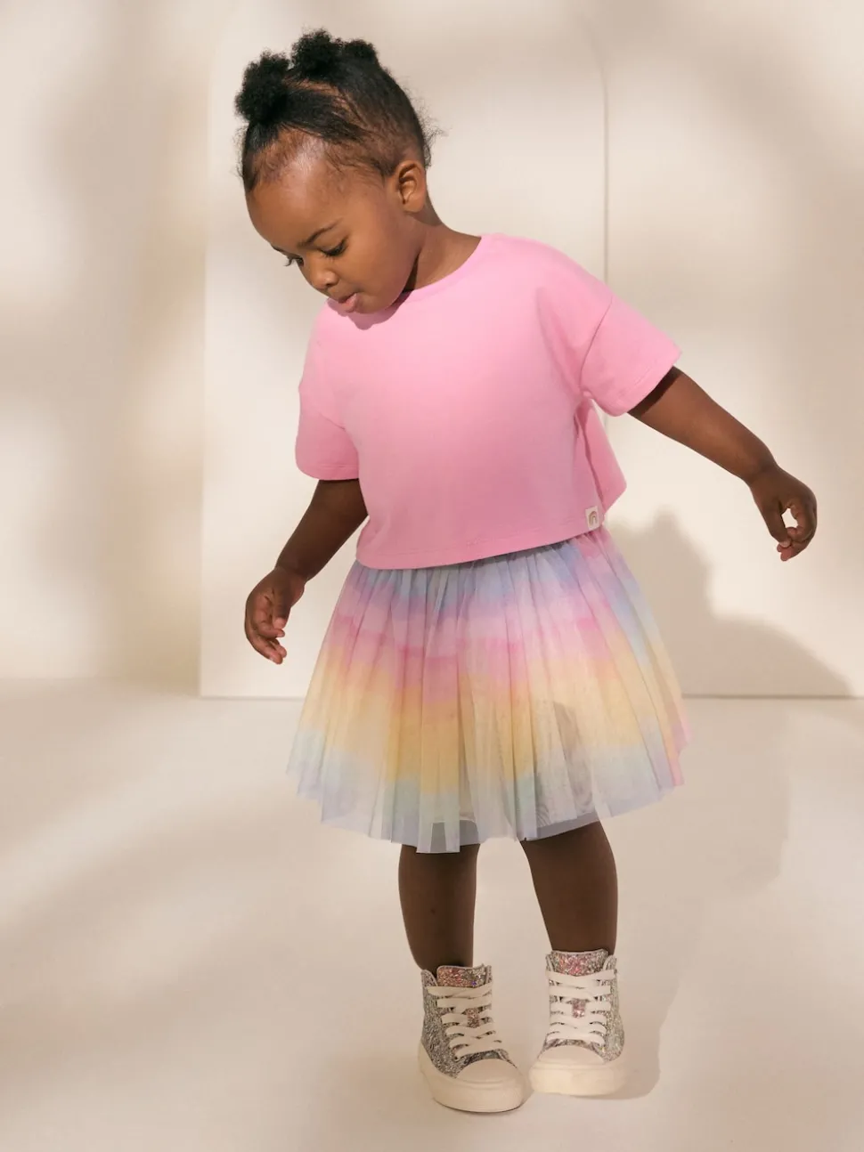 Rainbow/Pink Top and Tutu Skirt Set (3mths-7yrs)
