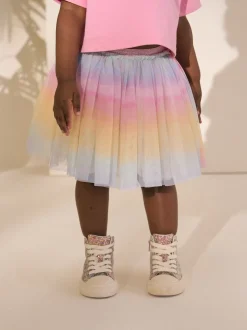 Rainbow/Pink Top and Tutu Skirt Set (3mths-7yrs)