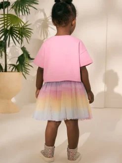 Rainbow/Pink Top and Tutu Skirt Set (3mths-7yrs)
