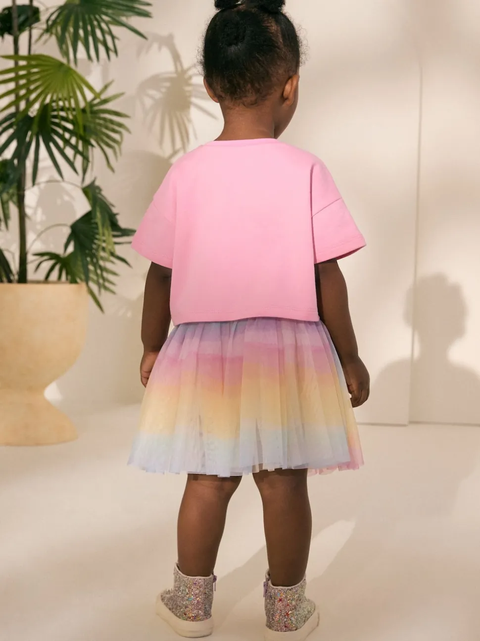 Rainbow/Pink Top and Tutu Skirt Set (3mths-7yrs)