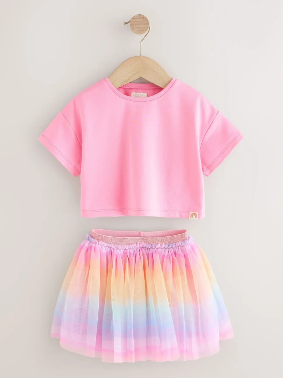Rainbow/Pink Top and Tutu Skirt Set (3mths-7yrs)