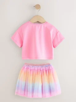 Rainbow/Pink Top and Tutu Skirt Set (3mths-7yrs)