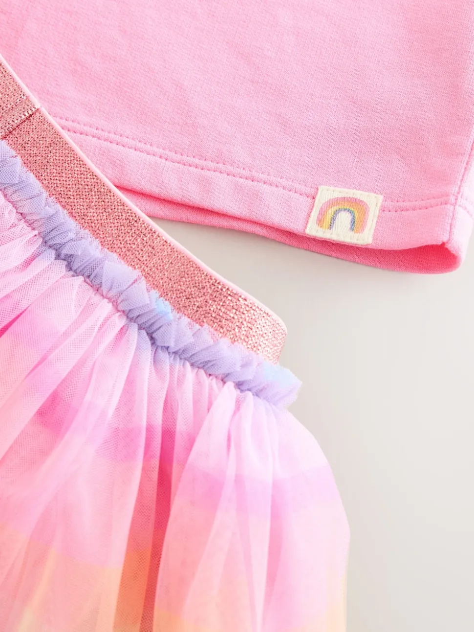 Rainbow/Pink Top and Tutu Skirt Set (3mths-7yrs)