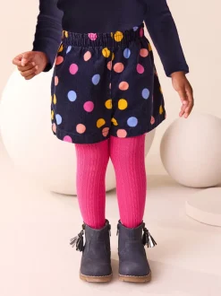 Rainbow Polka Dot Corduroy Shorts and Tights Set (3mths-7yrs)