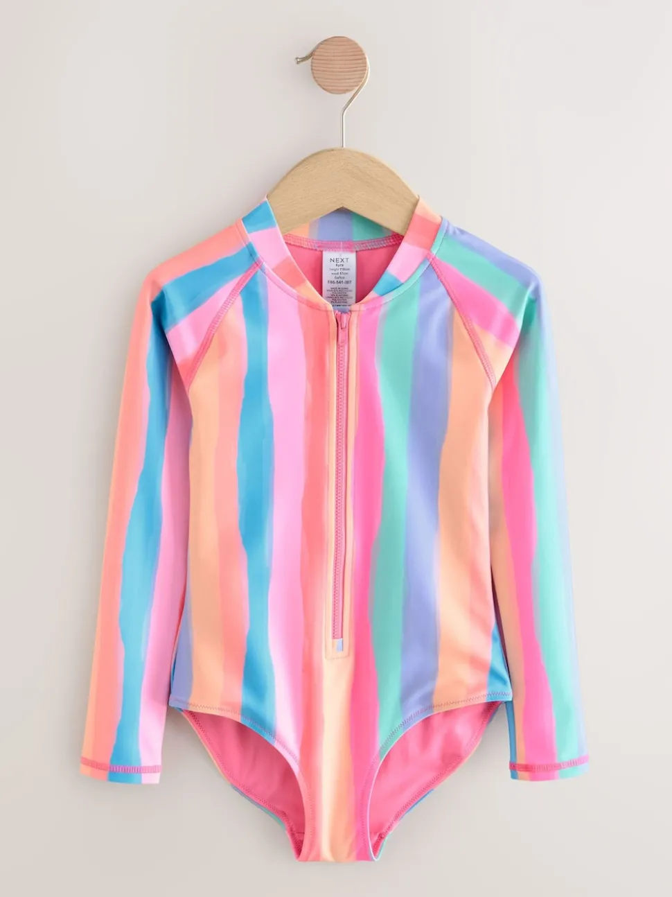 Rainbow Stripe Long Sleeve Sunsafe Swimsuit (3mths-16yrs)