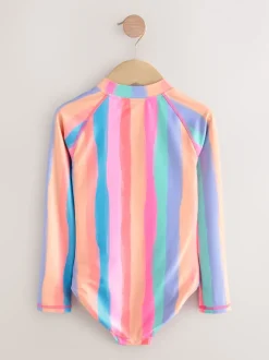 Rainbow Stripe Long Sleeve Sunsafe Swimsuit (3mths-16yrs)