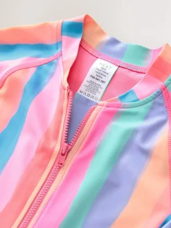 Rainbow Stripe Long Sleeve Sunsafe Swimsuit (3mths-16yrs)