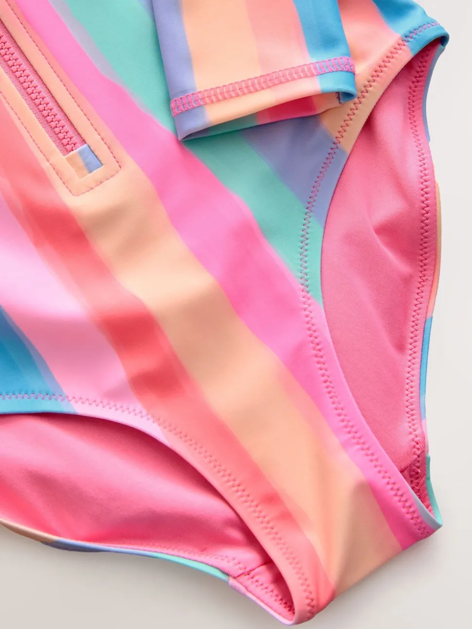 Rainbow Stripe Long Sleeve Sunsafe Swimsuit (3mths-16yrs)