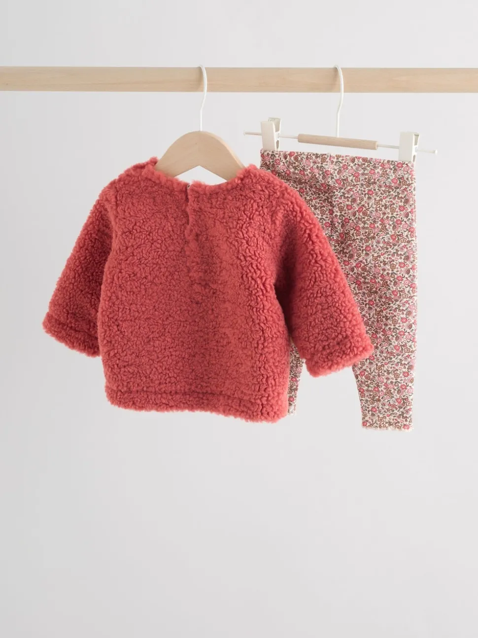 Red Ditsy Baby Fleece Tops and Leggings Set 2 Piece (0mths-2yrs)
