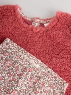 Red Ditsy Baby Fleece Tops and Leggings Set 2 Piece (0mths-2yrs)
