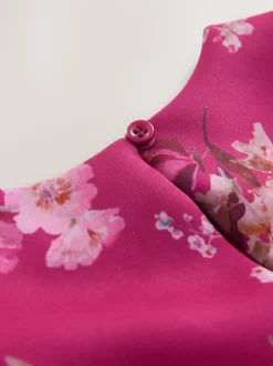 Red Floral Scuba Top and Skirt Set (3mths-7yrs)