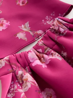 Red Floral Scuba Top and Skirt Set (3mths-7yrs)