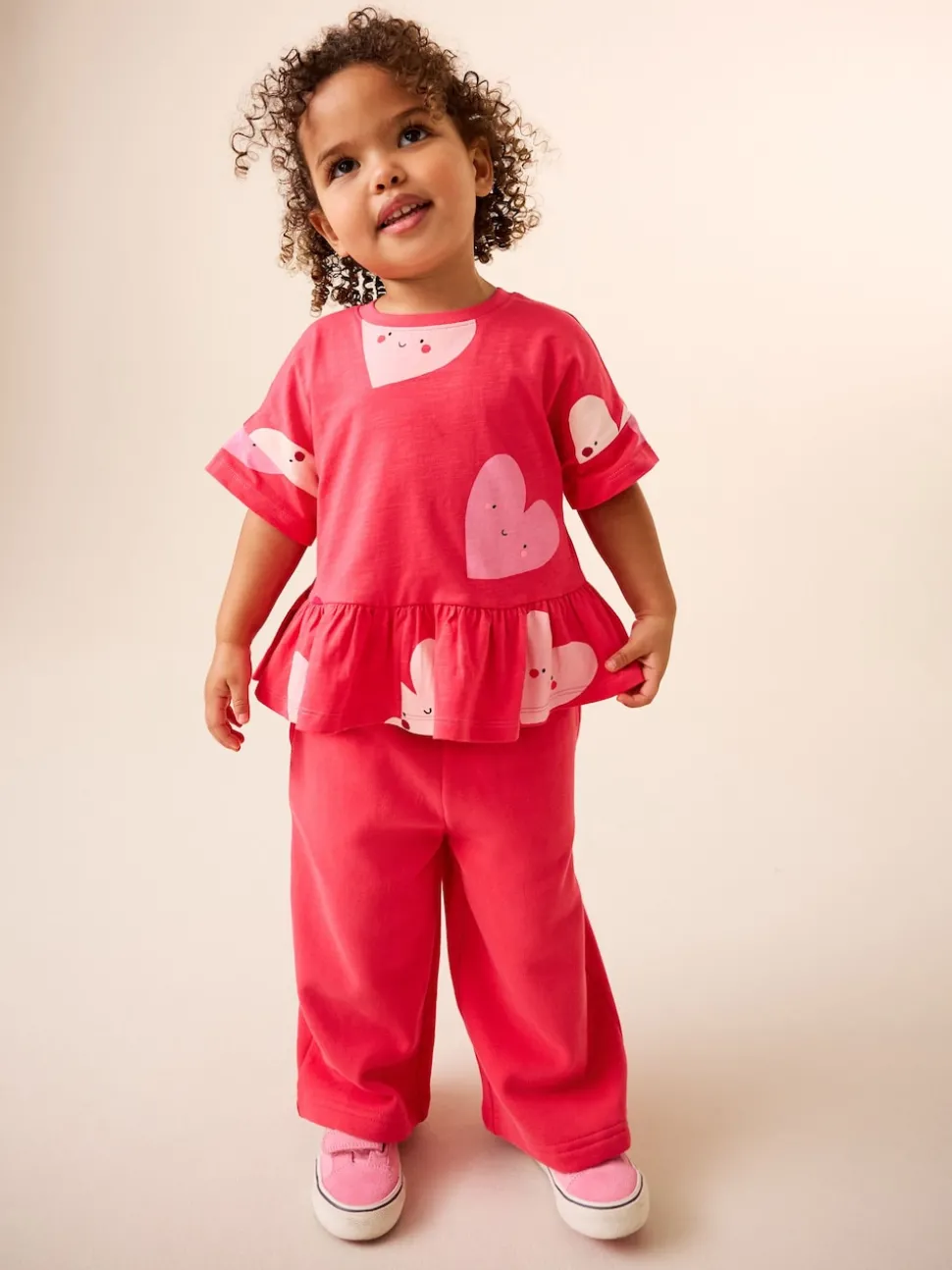 Red Heart Short Sleeve Peplum T-Shirt (3mths-7yrs)