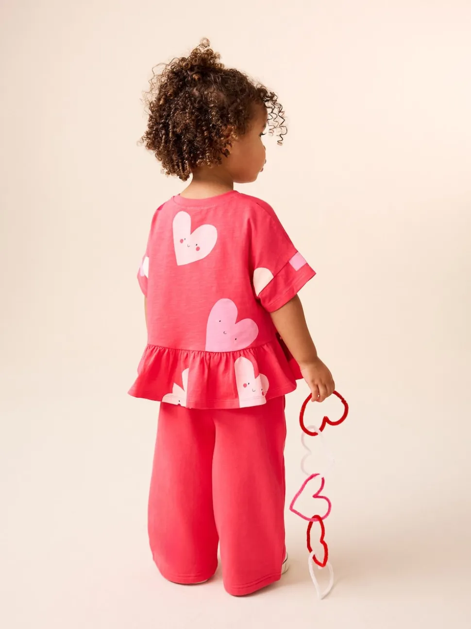 Red Heart Short Sleeve Peplum T-Shirt (3mths-7yrs)