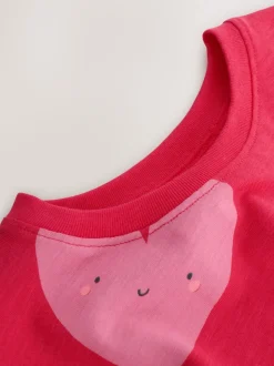 Red Heart Short Sleeve Peplum T-Shirt (3mths-7yrs)