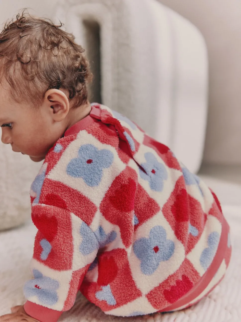 Red/ Purple Check Baby Fleece Tops and Leggings Set 2 Piece (0mths-2yrs)
