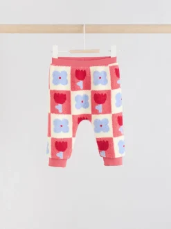 Red/ Purple Check Baby Fleece Tops and Leggings Set 2 Piece (0mths-2yrs)