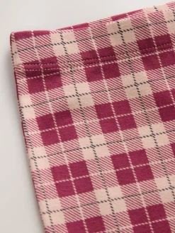 Red/Berry Check Flare Leggings (3-16yrs)