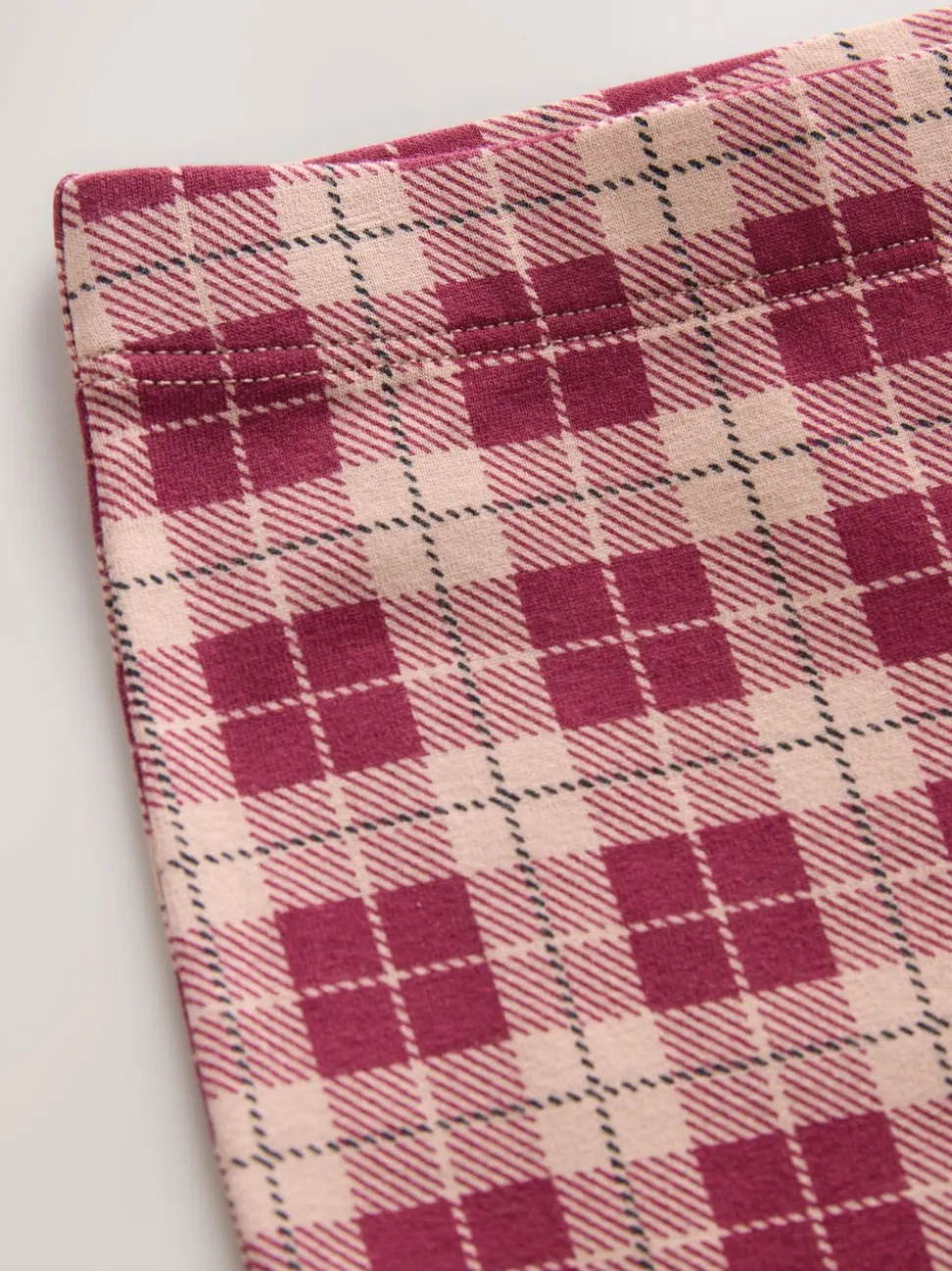 Red/Berry Check Flare Leggings (3-16yrs)