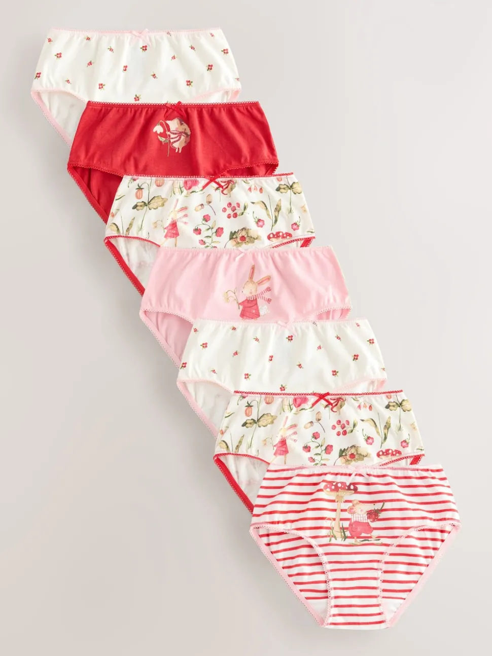 Red Bunny Briefs 7 Pack (1.5-12yrs)