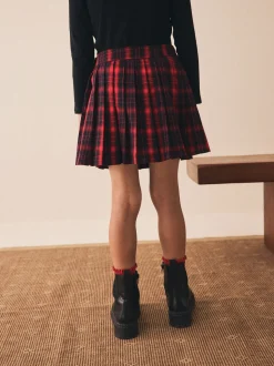Red Check Pleated Skirt (3-16yrs)