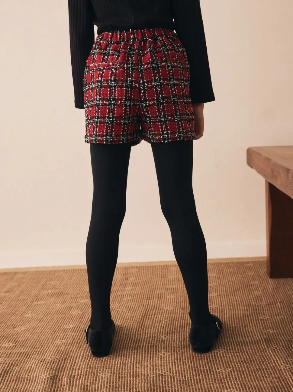 Red Check Shorts (3-16yrs)