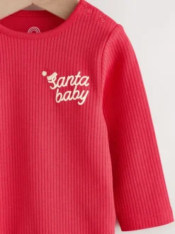 Red Christmas Baby Bodysuit
