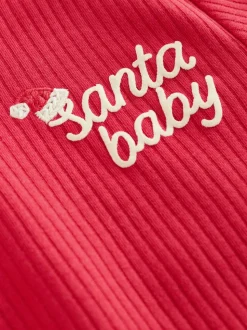 Red Christmas Baby Bodysuit
