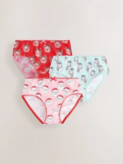 Red Christmas Briefs 3 Pack (1.5-12yrs)