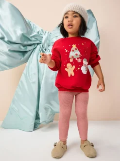 Red Christmas Characters Sweatshirt & Leggings Set (3mths-7yrs)