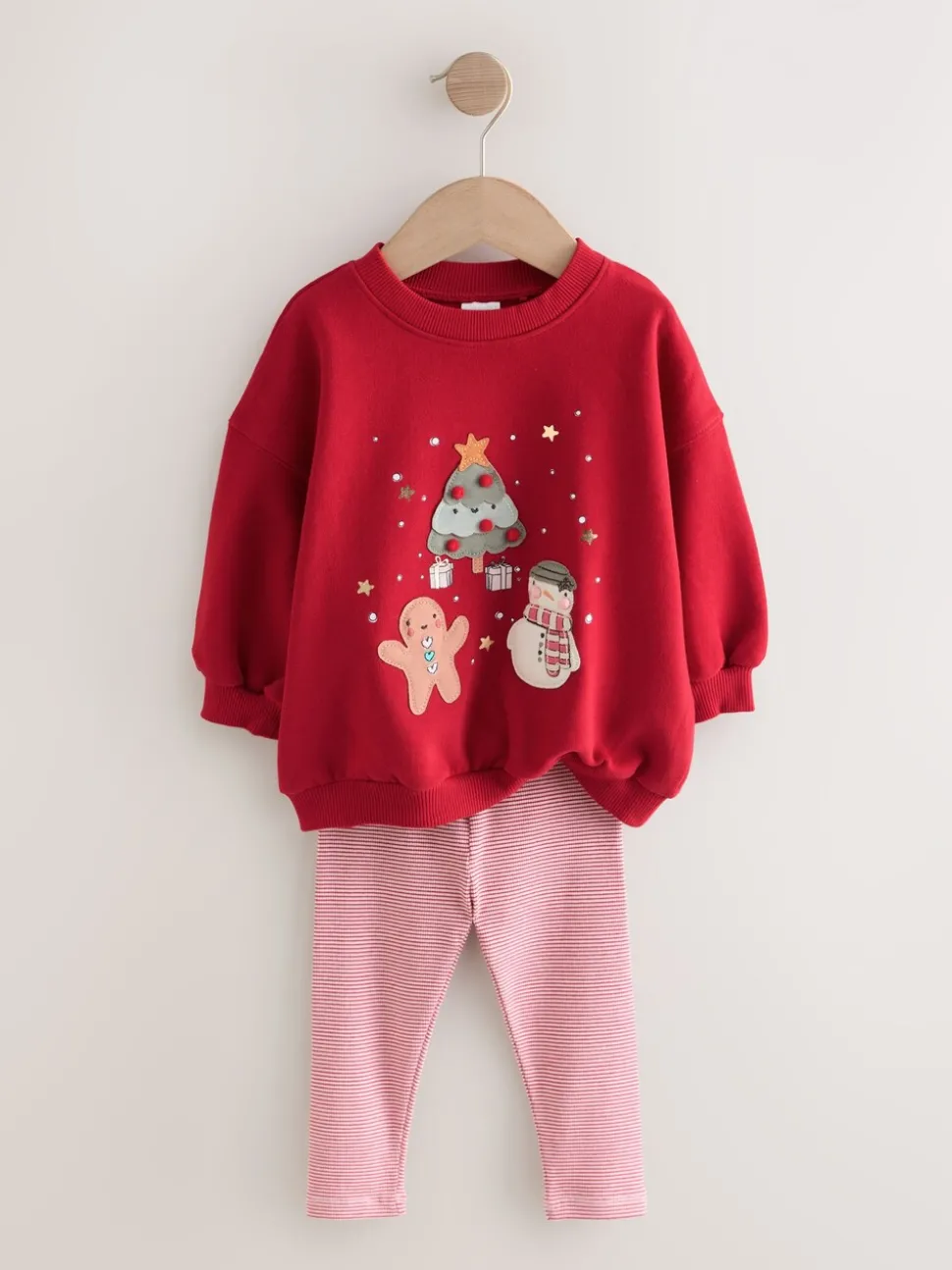 Red Christmas Characters Sweatshirt & Leggings Set (3mths-7yrs)