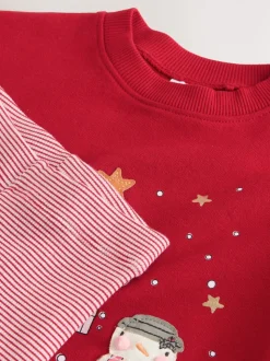 Red Christmas Characters Sweatshirt & Leggings Set (3mths-7yrs)