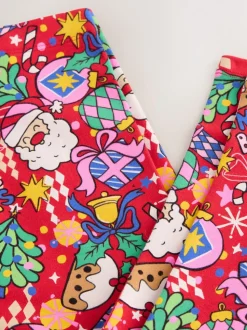 Red Christmas Leggings (3-16yrs)