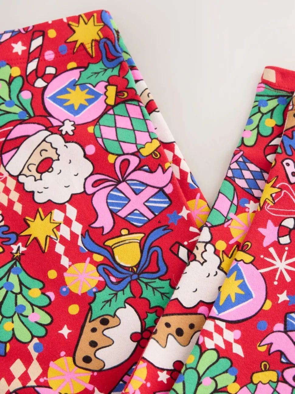 Red Christmas Leggings (3-16yrs)