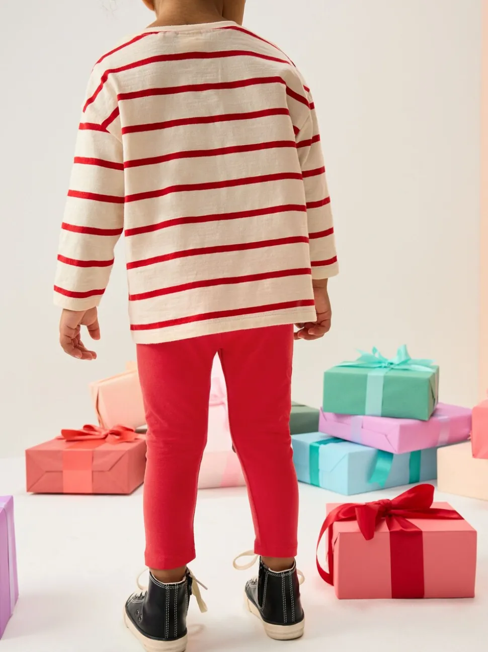 Red Christmas Reindeer Embellished Leggings (3mths-7yrs)