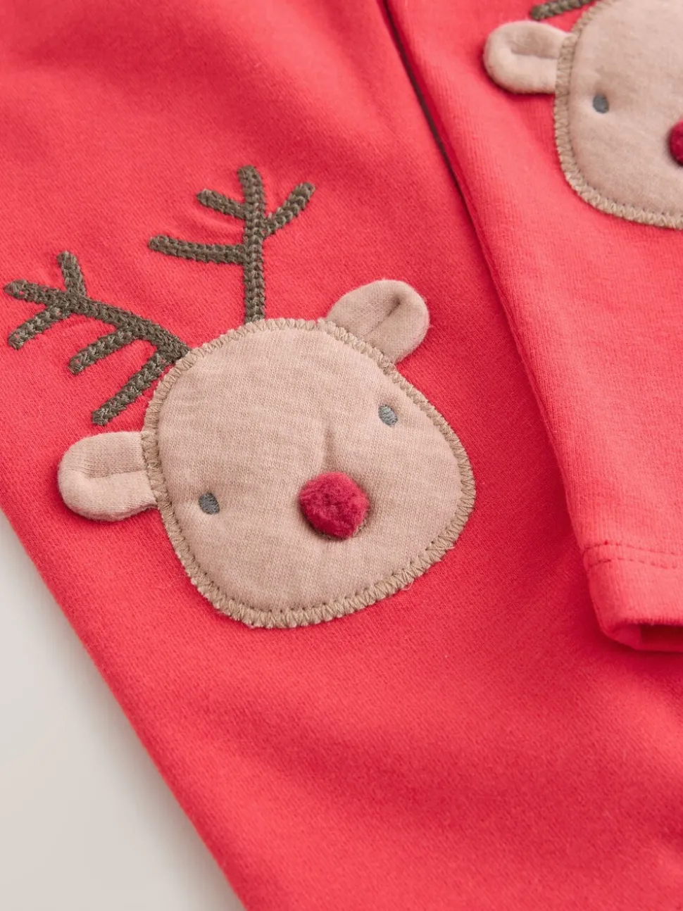 Red Christmas Reindeer Embellished Leggings (3mths-7yrs)